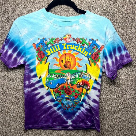 Grateful Dead Still Truckin Tour T Shirt Mens S Multicolor Tie Dye Graphic - Picture 1 of 11
